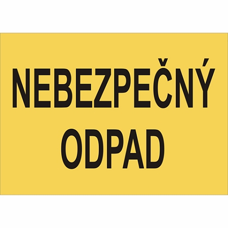 Nálepka NEBEZPEČNÝ ODPAD, 10,5 x 15cm